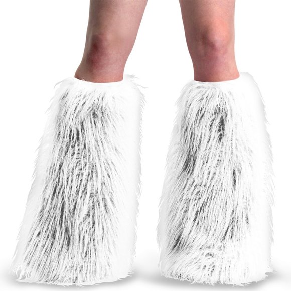 Faux Fur Leg Warmers Boot Covers - Picture 1 of 4